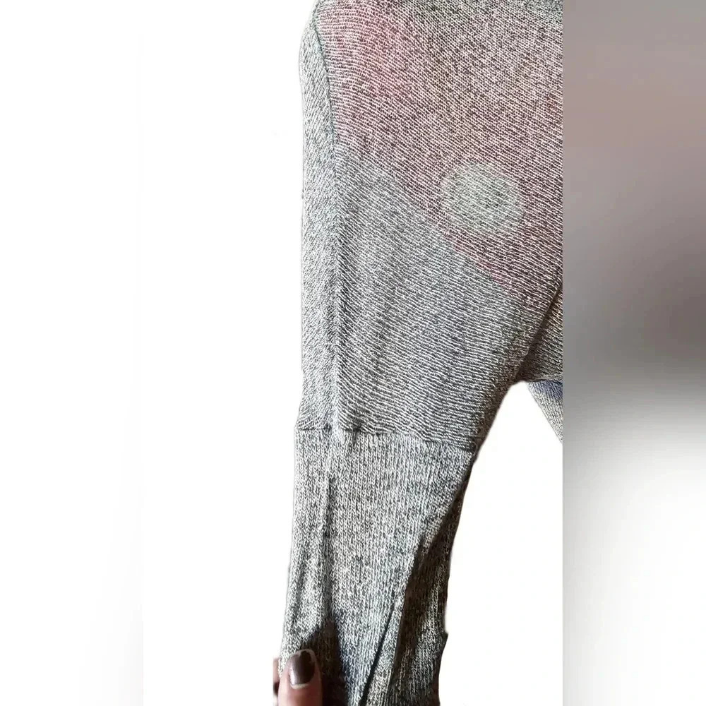 Express One Eleven, Size S, Light Grey Strappy Long Sleeve Top - Picture 7 of 12